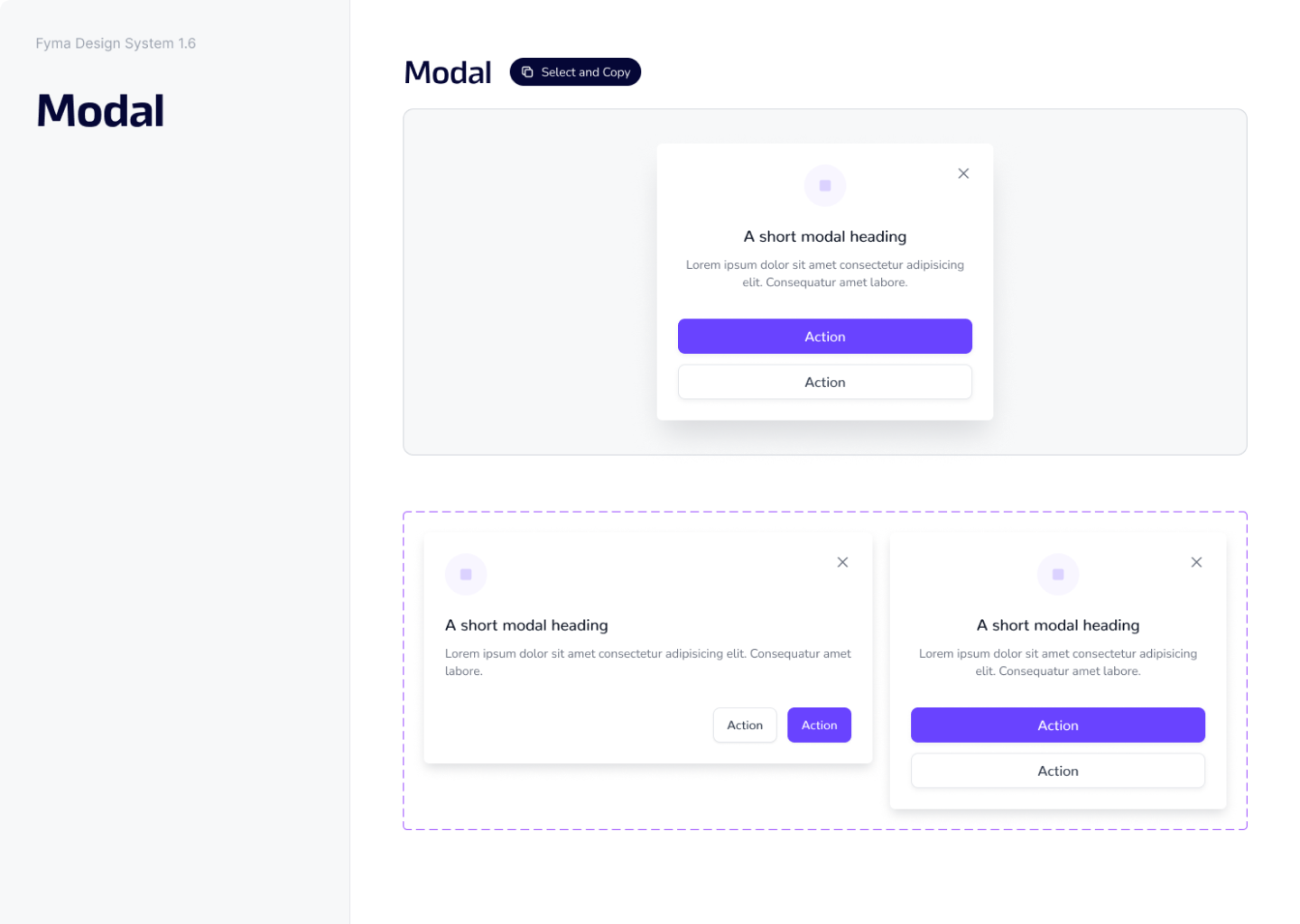 design system - modal